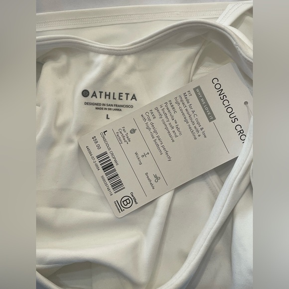 Athleta A-C Conscious Crop // White NWT Large - Picture 7 of 8
